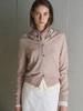 ANGELO BIANCO Veil Knit Cardigan & Scarf Set (3Col)