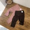 Newborn Velvet Striped Leggings - Elastic, Thin, Solid Color Pants for Boys & Girls, Spring and Autumn.