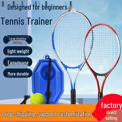 Anfänger Tennistrainer Set: Schläger mit Sprungfederbasis für Kinder
