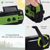 FM AM Emergency Radio 4000mah Hand Crank Solar Portable Radio with LED Flashlight Motion Sensor Reading Lamp Power Bank for Outdoor
