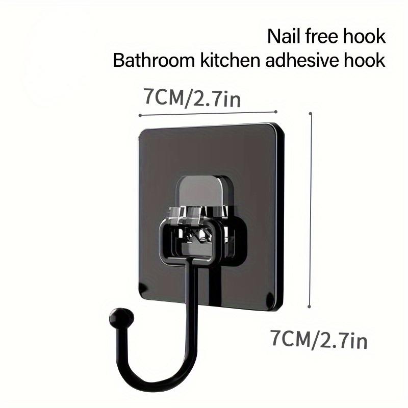 Large Heavy-duty Wall Hooks, Self-adhesive Hooks, Multi-purpose Coat, Hat, Towel, Key, Miscellaneous Hooks, Waterproof Hooks for Bathroom, Toilet
