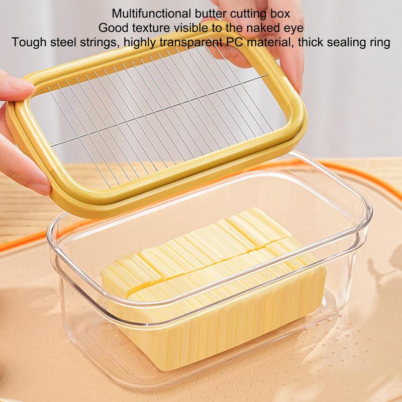 Butter Cutting Storage Box Sealed Cheese Cutting Organizer Cheese Refrigerator Crisper with Lid Butter Storage Box Reusable