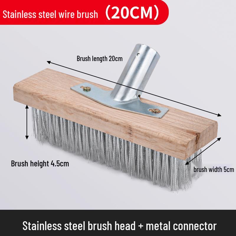 Long-Handled Stainless Steel Wire Brush for Household Floor and Toilet Cleaning