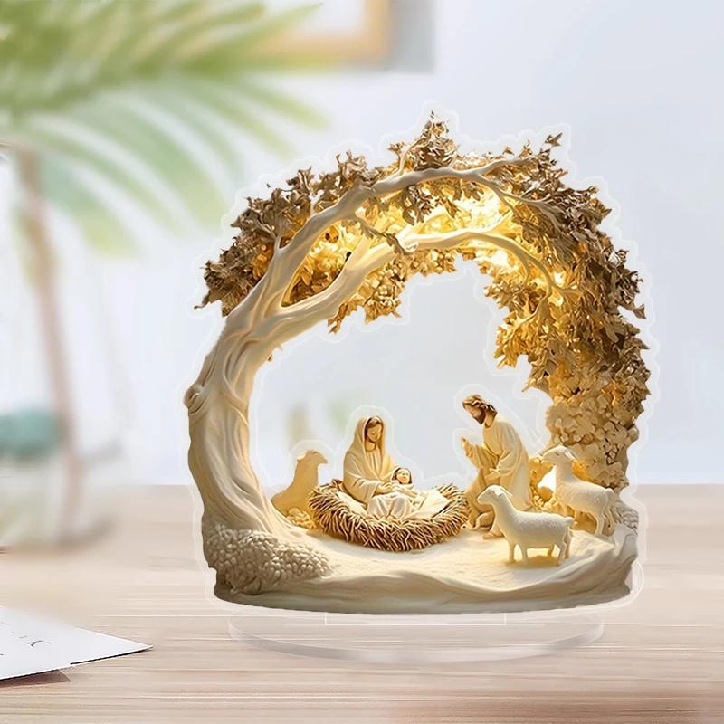Statuina Scena della Natività di Pasqua Decorazione da Tavolo Set Statuine Natività Decorazione per la Casa