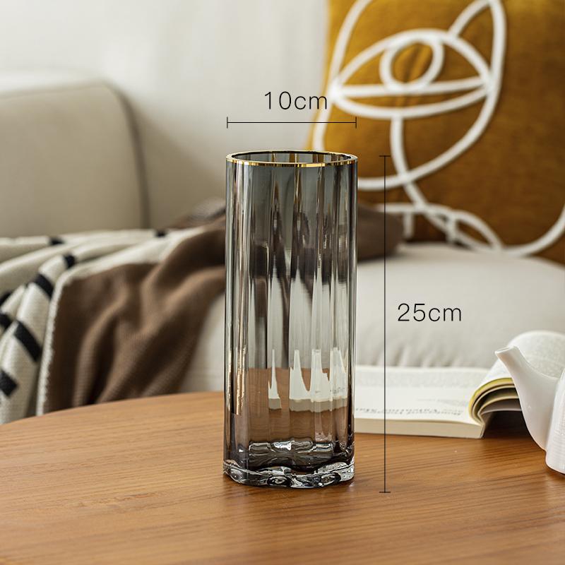 Elegant Small Glass Vase for Fresh Flowers - Perfect for Living Room or Dining Table Decor