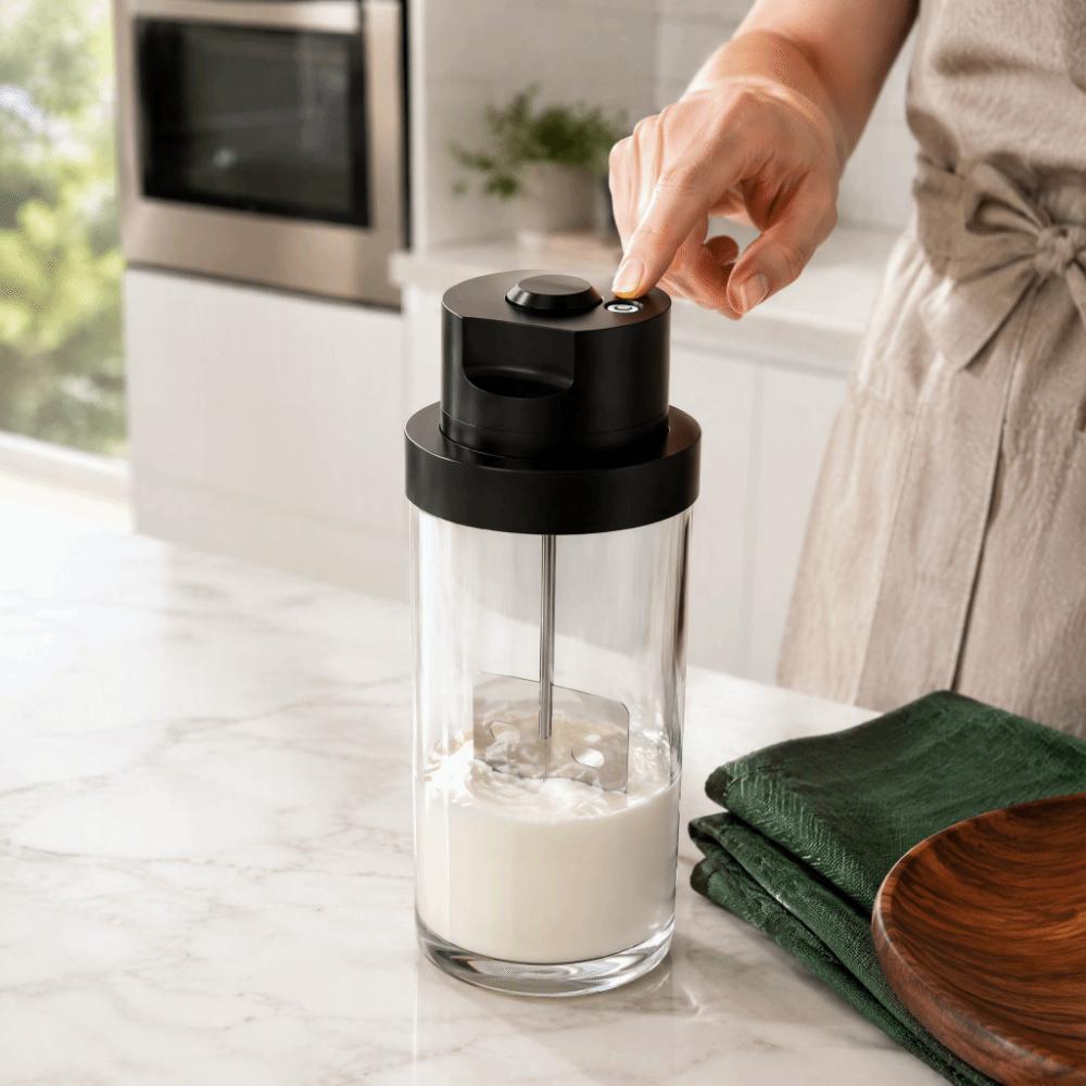 Black Electric Butter Churn Stainless Steel Liner Electric Cream Mixer  Kitchen Cooking