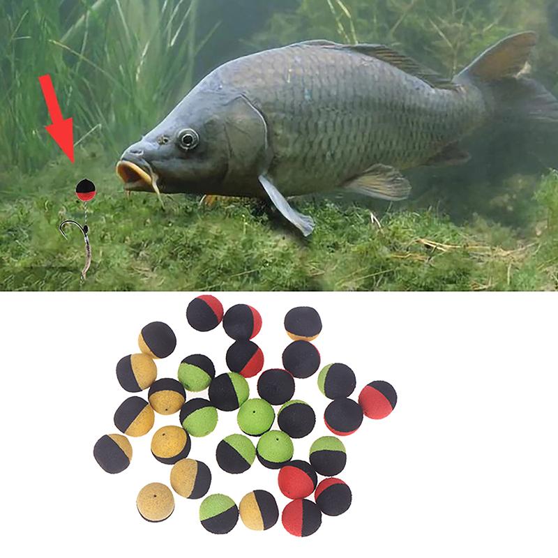 10Pcs/Pack Carp Fishing Boilies Bait Duo Foam Up Boilies Ball Imitation Bait For Carp Hair Zig Rig Feeder Method Fishing Lures