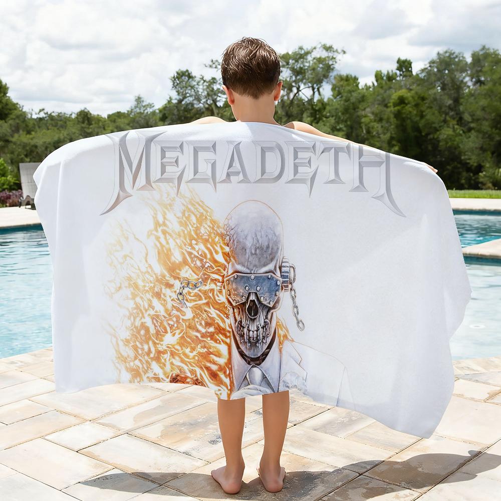 Rock Band M-Megadeth flag Towel Quick Drying Beach Towels Are Suitable For Swimming Pools Camping Yoga And The Gym