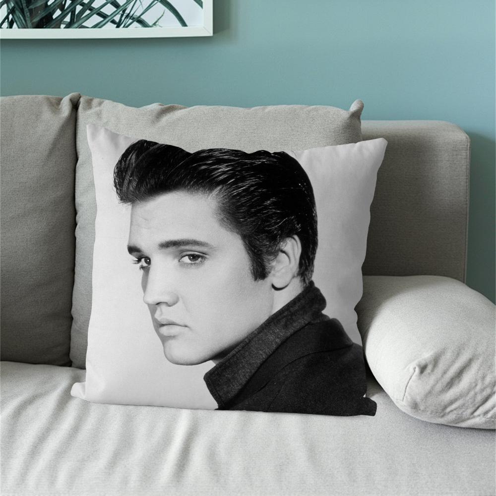 Наволочка Singer E-Elvis Music P-Presley для дивана, прикроватной тумбочки, спальни, спинки, гостиной, офиса, подушка, квадратная, с принтом, несколько 16x16Inch