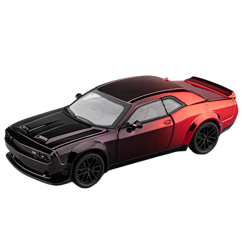 1/32 Scale Dodge Hellcat Zinc Alloy Die-cast Simulation Electroplated Supercar American Muscle Sports Car Challenger STR Car Model красный