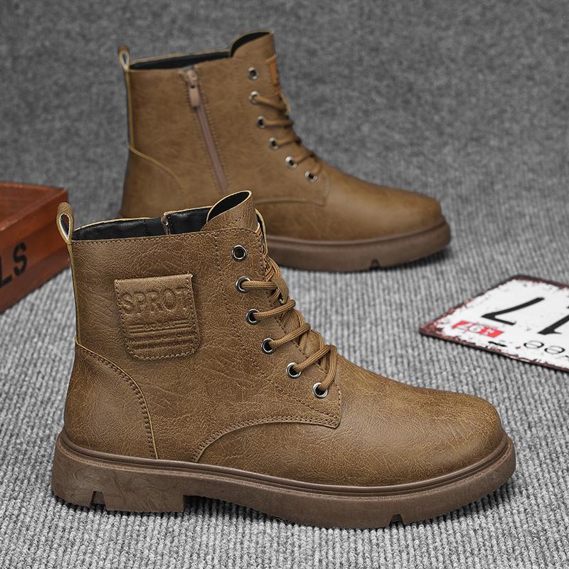 

Men s Soft Soled Four Season Anti Slip Comfortable High Cut Boots Men s Thick Soled Comfortable Outdoor Travel Shoes 39