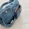 Multi-Pocke Crossbody Bag Denim Commuter Tote Bag Women Large Capacity Messenger Bag