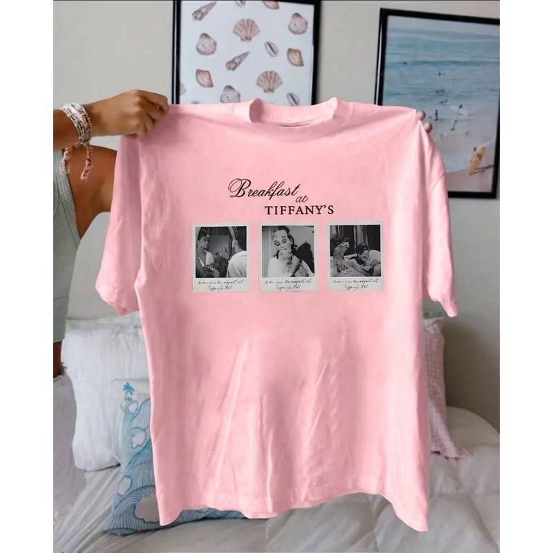 Fashion Wind New Arrival Print Loose Casual Short Sleeve T-shirt Top Printed Loose T-shirt Top