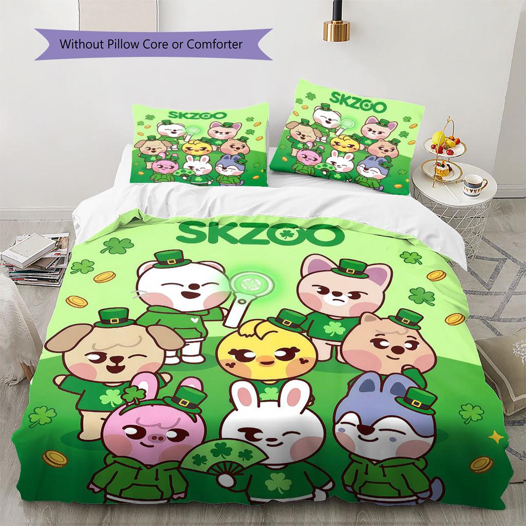 Set Copripiumino Trapuntato con Fantasia SKZ Federa Decorazione per la Casa Regalo di Compleanno (1 * copripiumino + 2 * federa, senza nucleo)