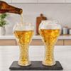 Soccer Trophy Glass Mug Heavy Shaped Pint 400/600ml Capacity Beer Duty Football Cup