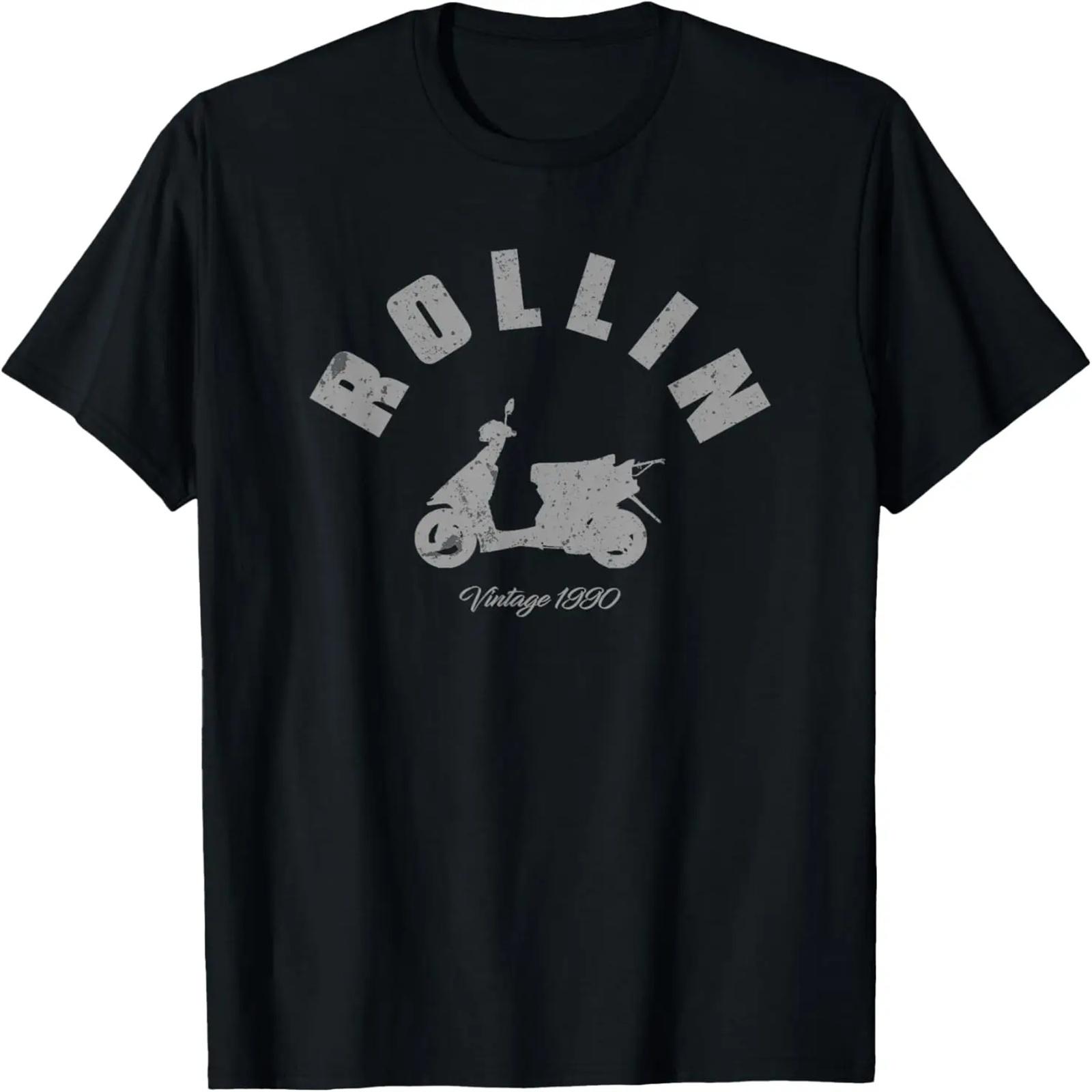 

Rollin Vintage Scooter T-Shirt Funny Retro Motorbike Tee T-Shirt XXXXXL