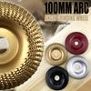 100mm Arc Angle Grinding Wheel Woods Shaping Grinding Discs Woodworking Sanding Wheel Rotary Abrasives 16/22mm Aperture