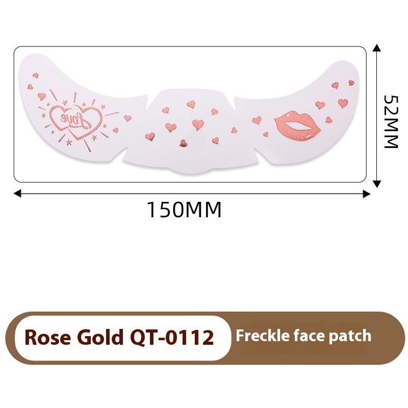 Heißes Roségold Sommersprossen Temporäre Tattoo Aufkleber Heißprägung Sommersprossen Make-up Patches Gesichts-Make-up