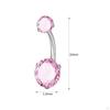 Anneaux de nombril en acier inoxydable, 12 pièces, bijoux de corps, accessoires d'haltères, Piercing rose