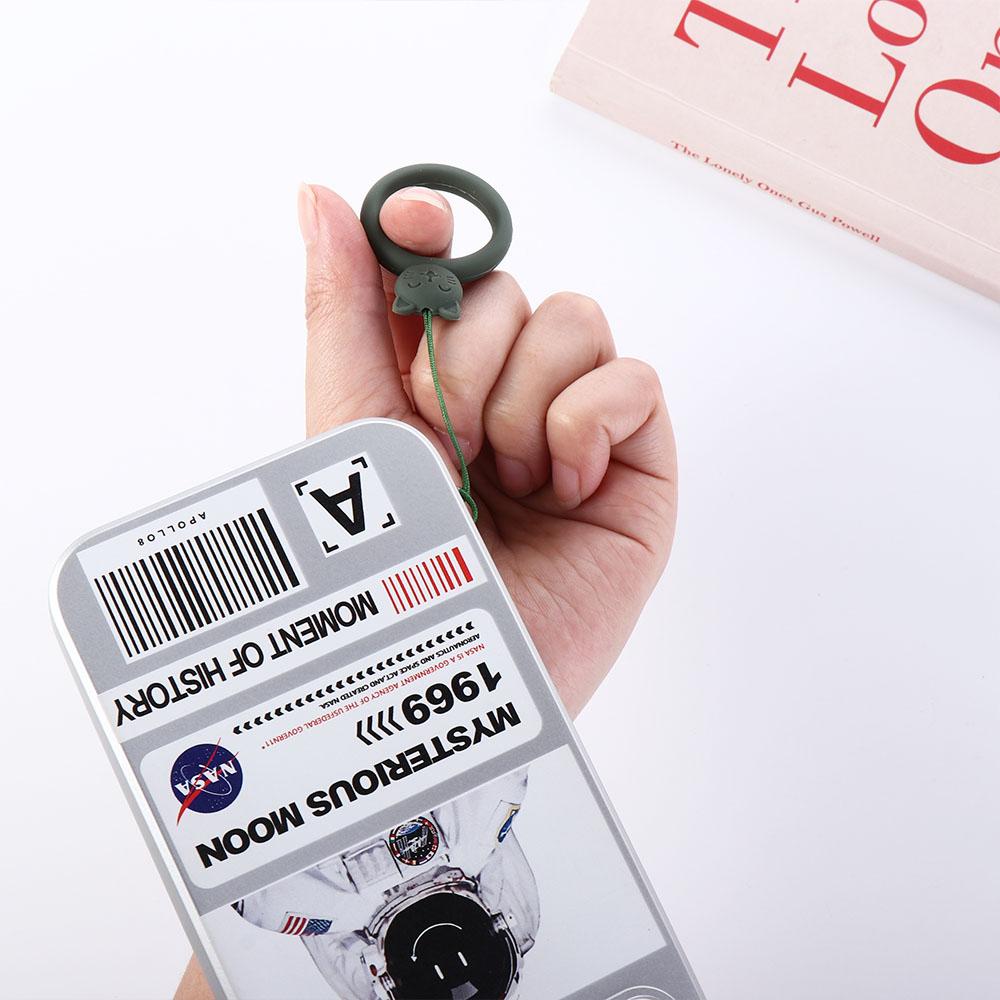 Anti-lost Mobile Phone Pendant Finger Ring Silicone Phone Short Lanyard  Mobile Phone Case