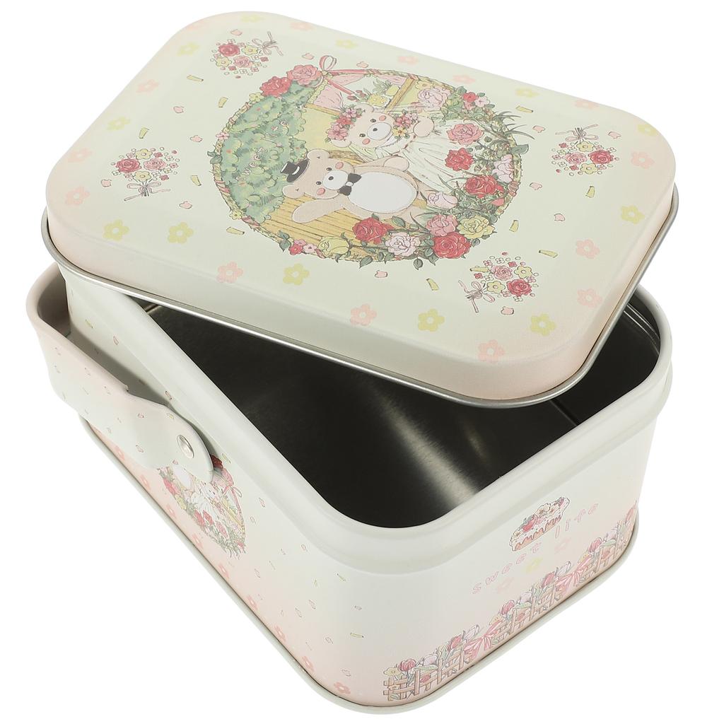 Weihnachts-Keksdose Geschenkverpackung Box Glas Süßigkeiten Elch Hase Süßigkeitenbehälter Weißblech Feiertagszubehör