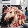 Unicorn Print Flannel Blanket, High Quality Comfortable for All Seasons, Home Decor, Warmth and Comfort, Perfect for Christmas Gifts