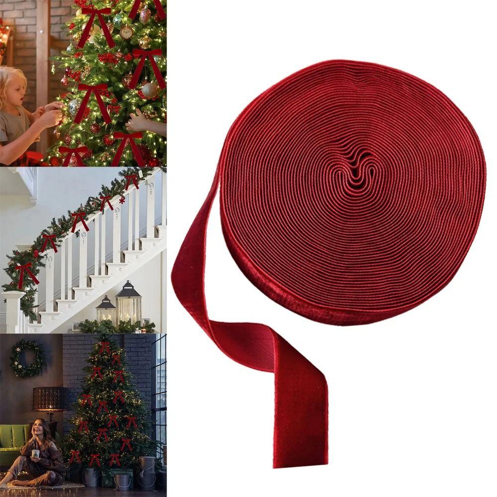 DIY Christmas Tree Decorations Ribbon 6/10M Xmas Tree Hanging Decoration  Stair Home Decoration