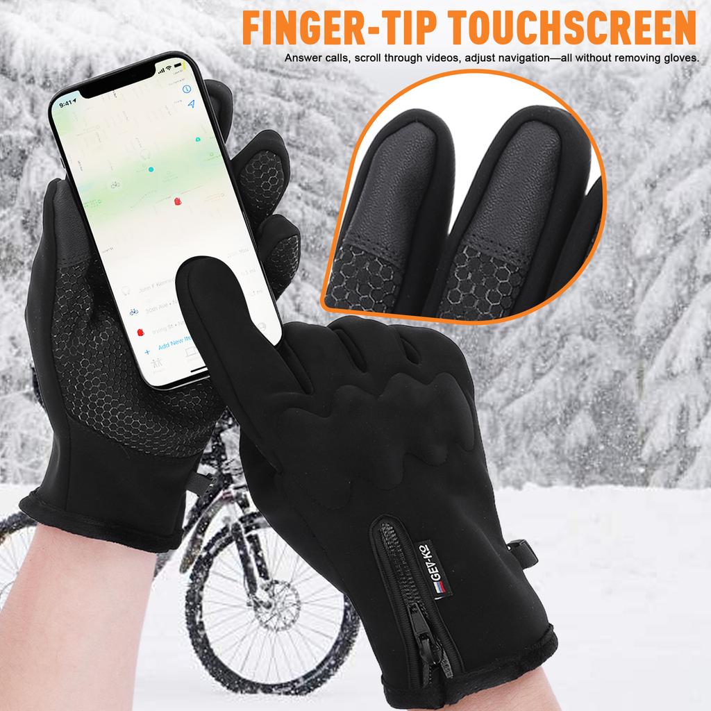 Outdoor Skiing Gloves Winter Sports Warm Thermal Gloves Windproof Ski Cycling Motorcycle Gloves Touch Screen Hand Warmer Mitten