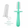 Brosse à dents bébé ergonomique double face - Vert menthe