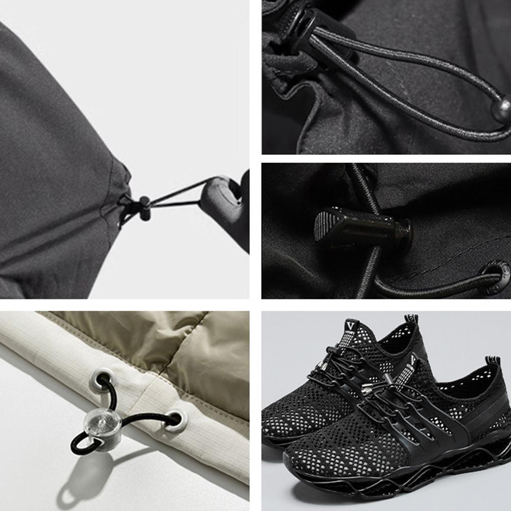 10 Piezas Topes de Cordón con Resorte Fijan Cordones Sueltos en Ropa Bolsas Zapatos Clips de Doble/Un Solo Agujero para Cuerda Accesorios DIY