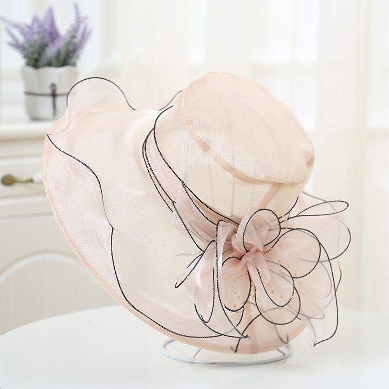 Summer new organza bucket hat outdoor travel beach sun protection visor versatile anti-ultraviolet hat women