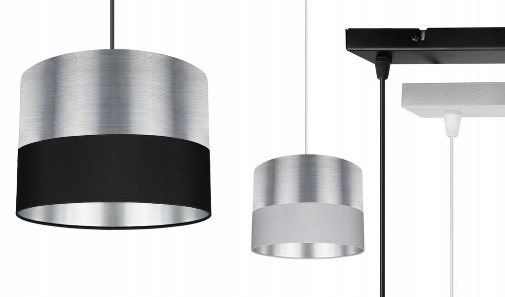 CEILING HANGING LAMP CHROME LAMPSHADE LED