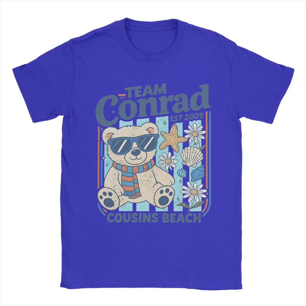 Team Conrad Cousins Beach  The Summer I Turned Pretty 100 Cotton T Shirt For Men Summer TShirts O Neck Tees Plus Size Tops