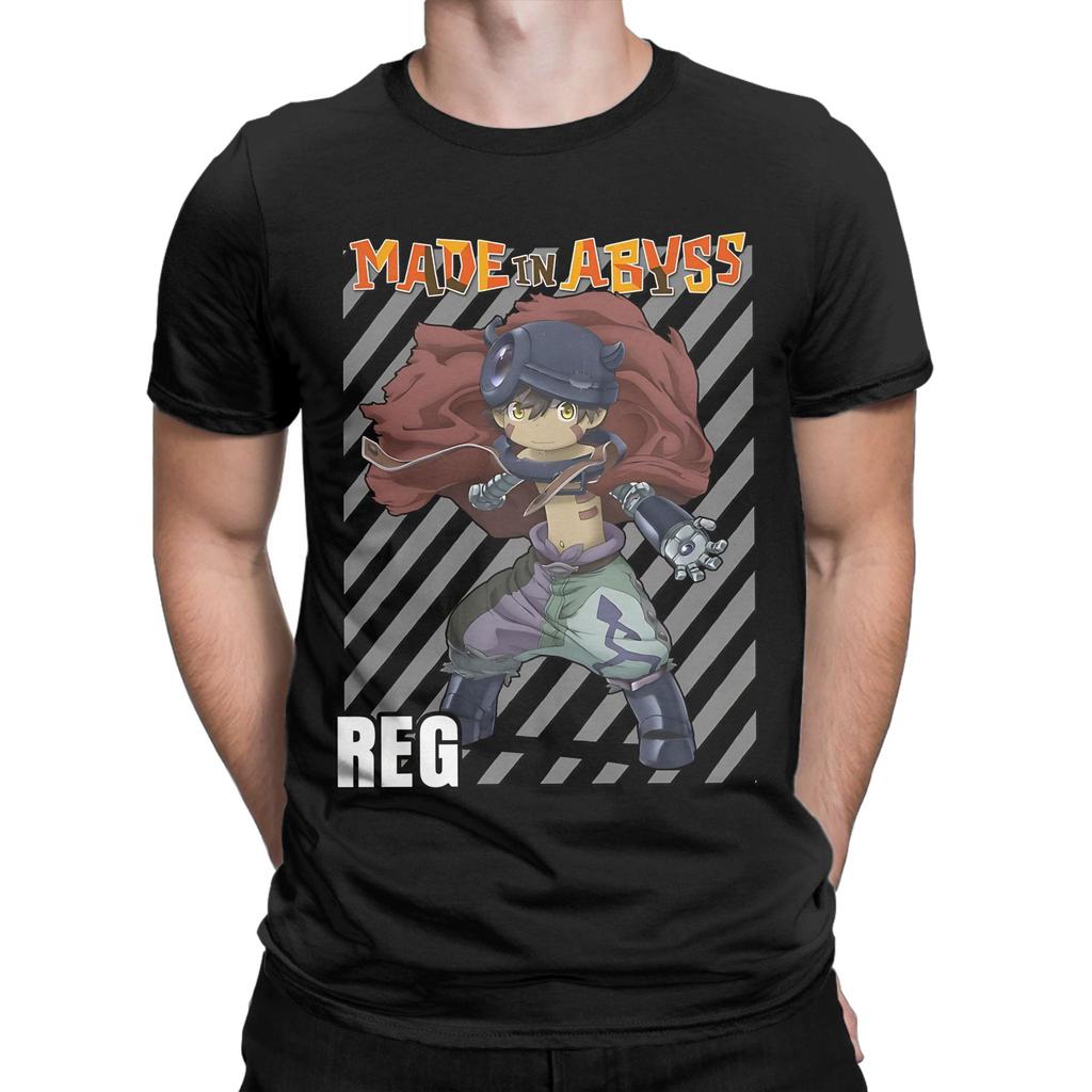 Reg Made In Abyss Tričko Léto Y2K Vtipná Trička 100% Bavlna Trendy Cool Tričko Pro Dospělé Krátký Rukáv Ležérní Oblečení