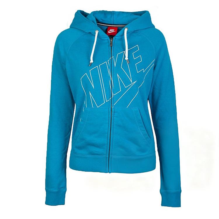 Nike Logo Letter Sports Warm Durable Hooded Long Sleeve Jacket Women jackets 642736-413