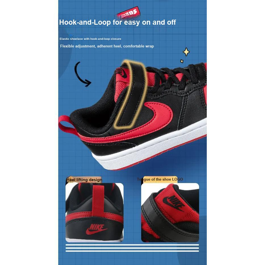 New Nike Court Borough Low 2 Bred PS BQ5451-007