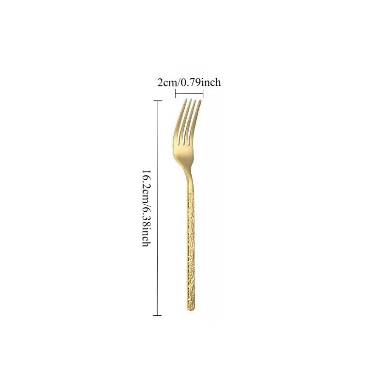 Hammered Golden Cutlery Set ,Stainless Steel Tableware Dinnerware Includes Forks Spoons Knives,Mirror Polished,Dishwasher Safe
