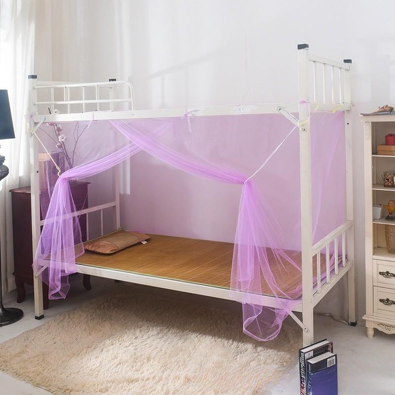 Dorm Room Mosquito Net With Single Door For Student Beds Polyester Fabric No Frame