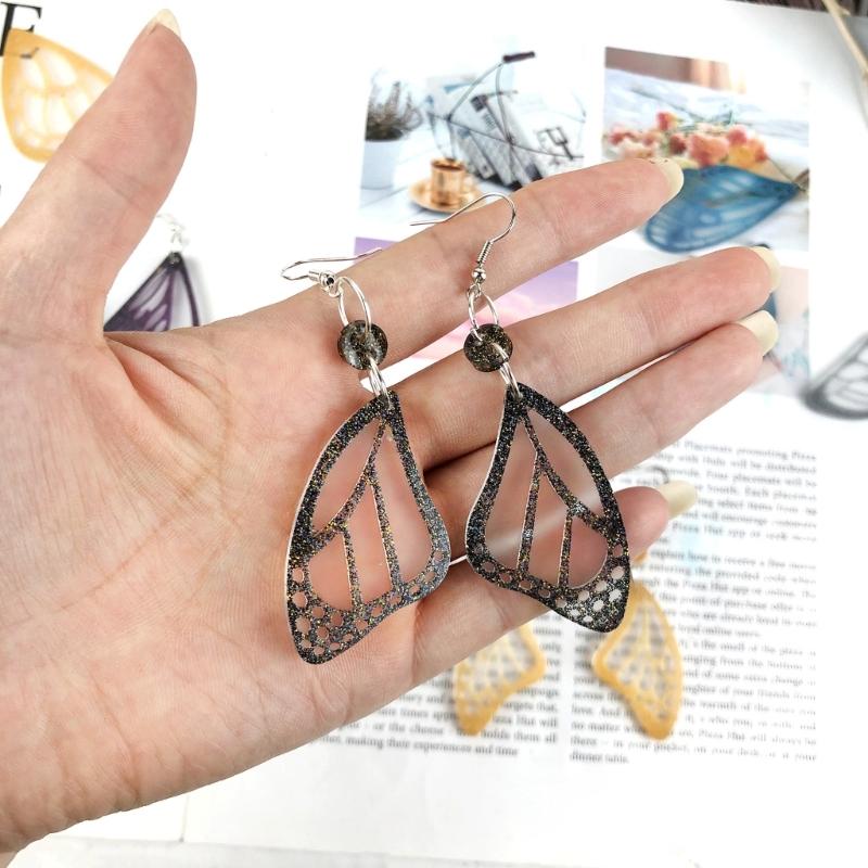 Earring Pendant Resin Molds Silicone Mold Butterfly Pendants Epoxy Crafts Jewelry Making Casting Mould Keychain Molds