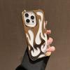 Electroplated Flame Pattern Mobile Phone Case Is Suitable for Apple 16promax Hollow 15 Heat Dissipation 14/13 Anti-drop 12 Large Holes 11