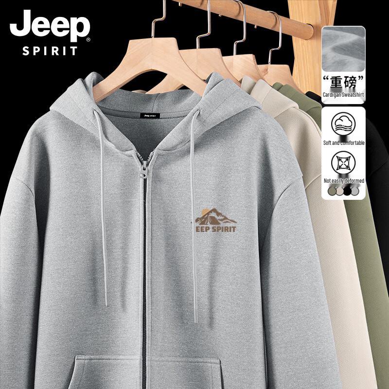 

JEEP SPIRIT Men s Casual Zip-Up Hoodie 3XL