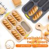 2Pcs 6 Cavities Silicone Bread Loaf Pan Nonstick Loaf Pan Heat Resistant Bread Mold Dishwasher and Microwave Safe for Kitchen
