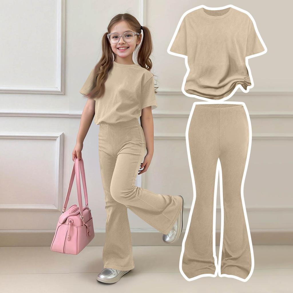 Baby Neugeborene Mädchen Jungen Lockeres T-Shirt + Hose Druck Outfits Set