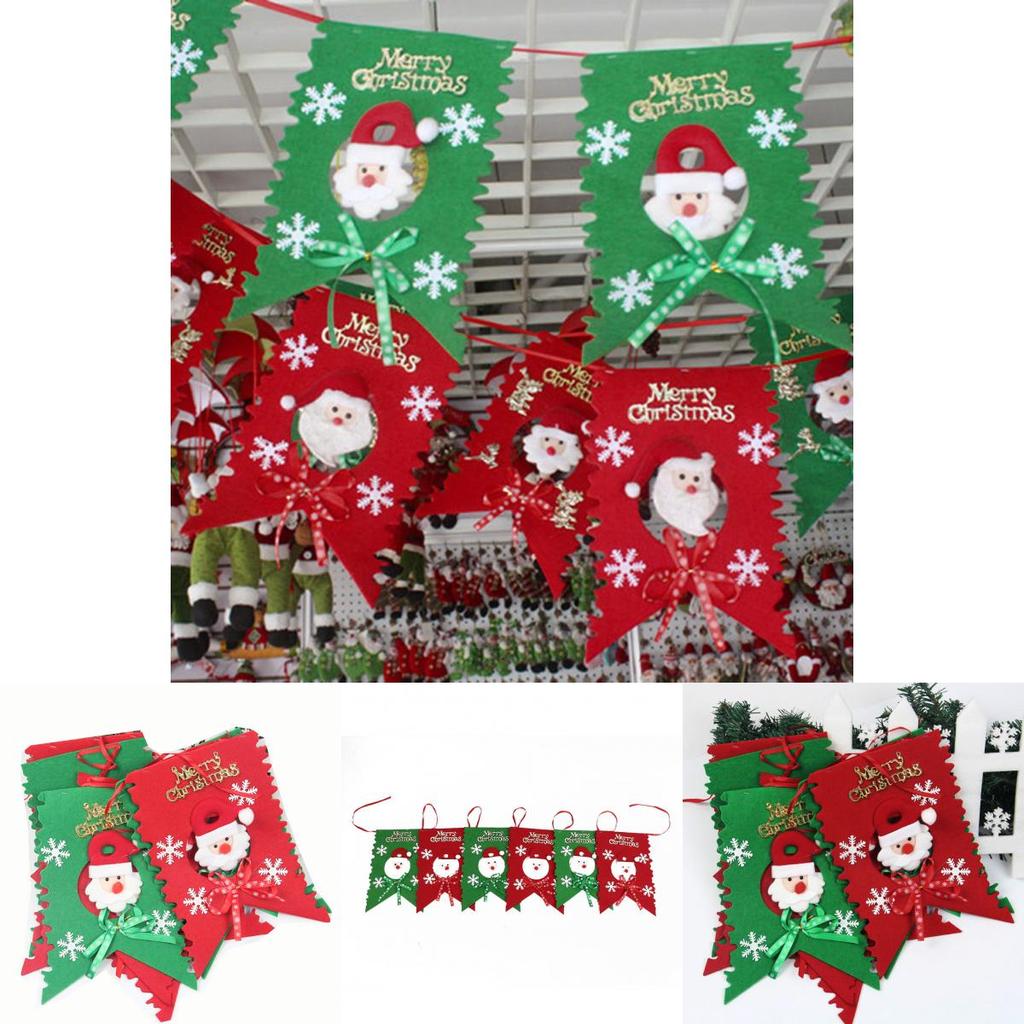 Christmas Santa Claus Pattern Banner Set With Unique Design For Holiday Wall Art And Celebrations