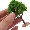 4pcs Model Tree Miniature Tree Model Tree with Base Train Landscape Building Tree DIY Crafts Miniatures Home Office Decoration