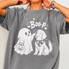 Boo-p Ghost Dog Comfort Colors T-Shirt, Funny Halloween Dog Mom Shirt