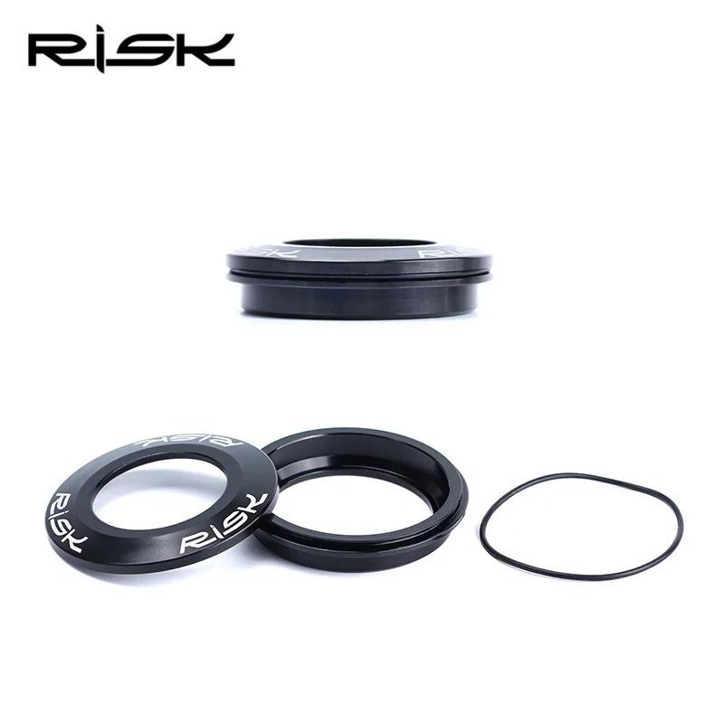 Mountain Bike Headset Downhill 44-49.7mm Cone-Shaped Compatible with 1.5 Tapered Fork Bearings Complete Set Durable Smooth