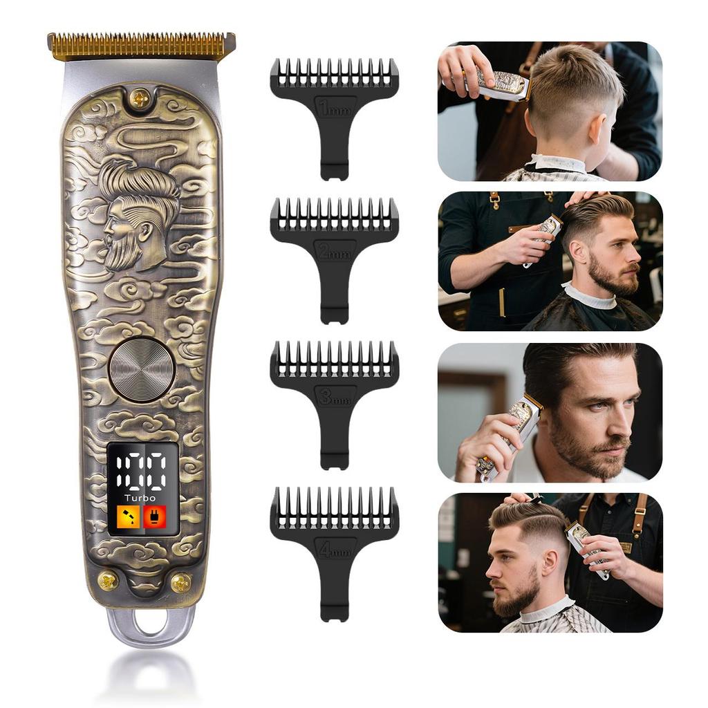 Hatteker Hair Clipper Men‘s Beard Trimmer Professional Cordless Rechargeable Hair Cutter Kit Barber Shop Strong Power