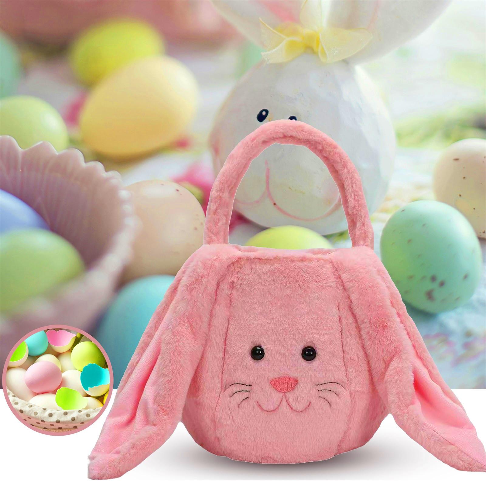 

Easter Decoration Basket Plush DIY Basket Resurrection Bunny Decoration