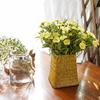 1Pc Retro Handmade Woven Vase Home Decoration Imitation Rattan Flower Vase Plant Potted  Flower Basket Home Storage Organizer